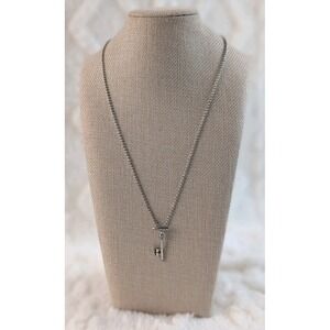 Bastille Sterling Silver 925 Key Pendant Necklace Designer French Minimalist